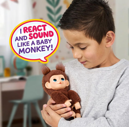 Spectron - Little Live Pets My Baby Mini Monkey Brown - Interactieve Knuffel