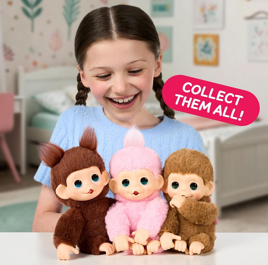 Spectron - Little Live Pets My Baby Mini Monkey Brown - Interactieve Knuffel