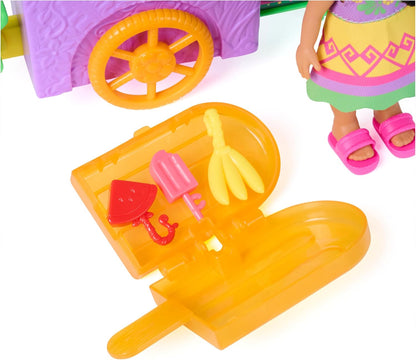 Dora, Pop 'N' Go Treat Cart with 15 Pieces, Transforming Cart and Toy Storage with 15.2-cm Dora Figure, Kids Toys for Girls and Boys Ages 3 and Up