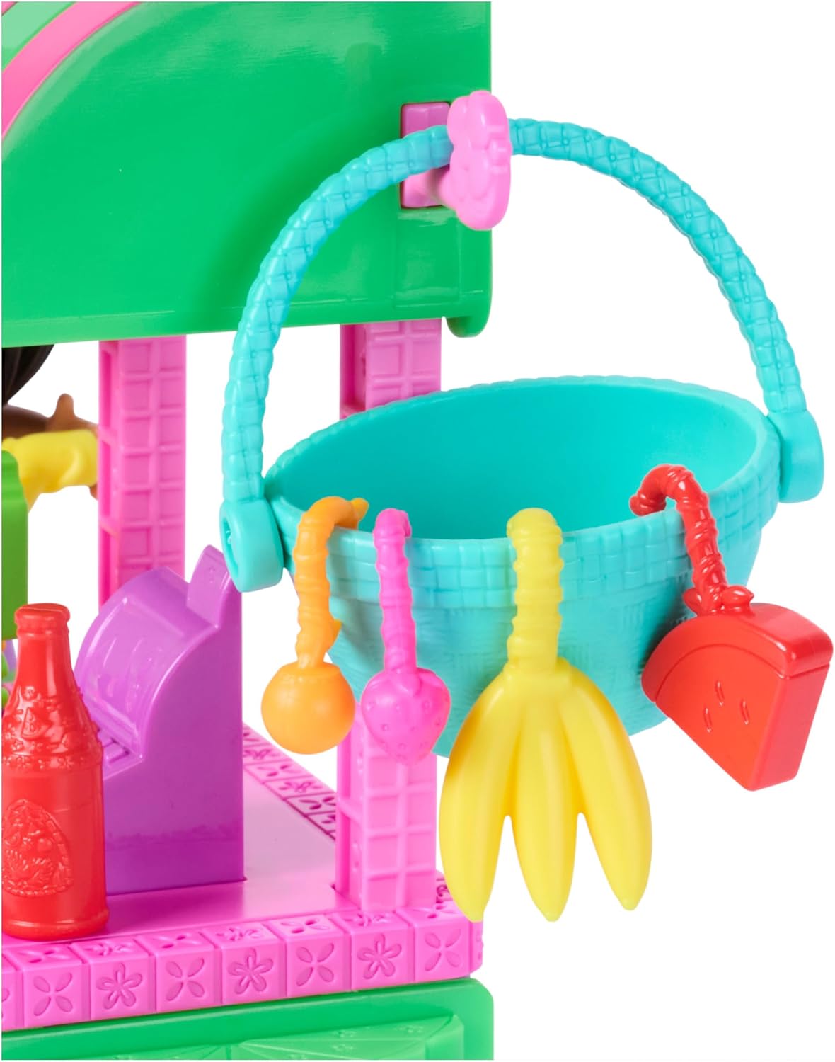 Dora, Pop 'N' Go Treat Cart with 15 Pieces, Transforming Cart and Toy Storage with 15.2-cm Dora Figure, Kids Toys for Girls and Boys Ages 3 and Up
