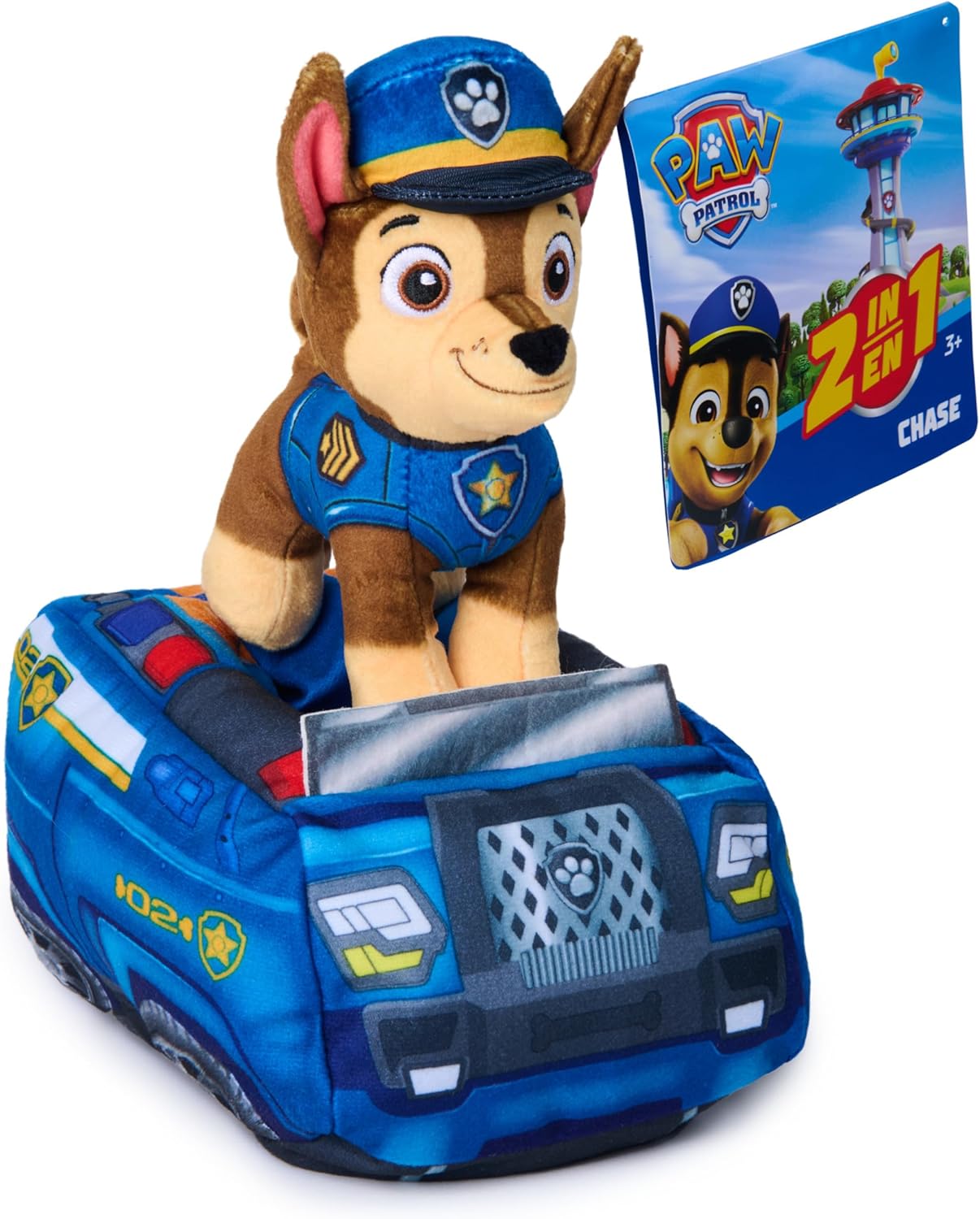 Paw Patrol - 2-In-1 Vehicle Plush W/Chase 15 Cm (6075428)