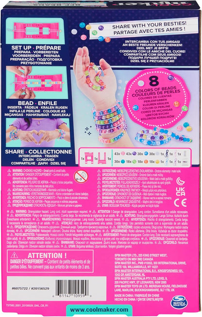 Cool MAKER, BFF Beads Friendship Bracelet Making Kit, 230 Beads for Bracelets, Makes 10, Arts and Crafts Kit, Kids Toys for Girls Ages 6 and up