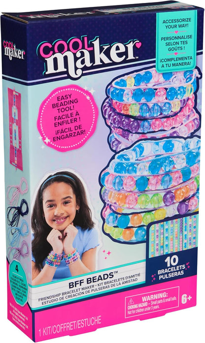 Cool MAKER, BFF Beads Friendship Bracelet Making Kit, 230 Beads for Bracelets, Makes 10, Arts and Crafts Kit, Kids Toys for Girls Ages 6 and up