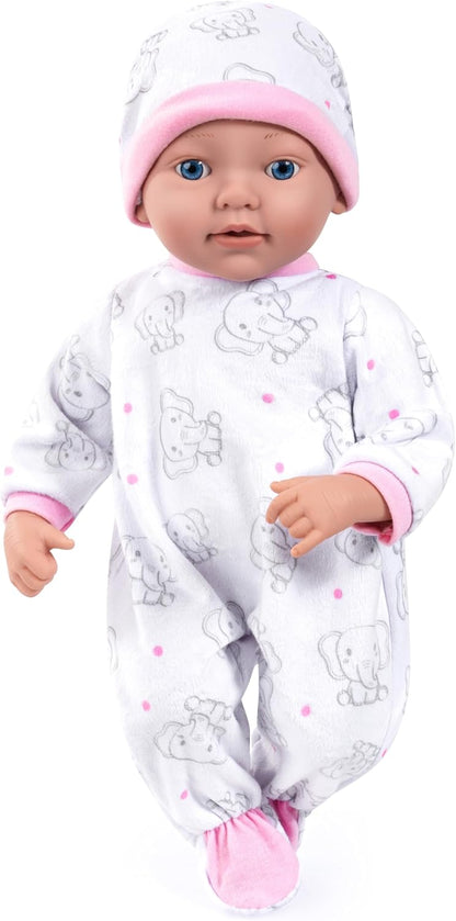 Bayer Design 93827AB Reborn baby doll, realistic, lifelike, new born, with dummy, bottle, blanket