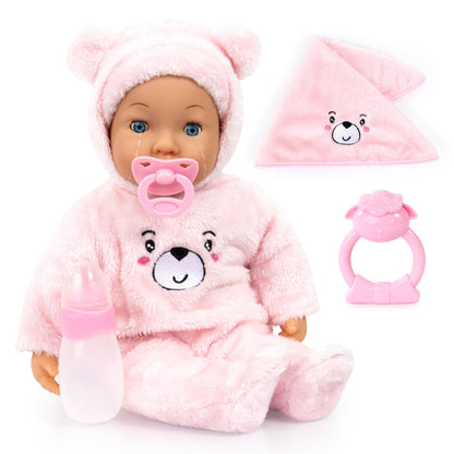 Bayer Design 94230AA Baby doll, cries real tears, with sleepy eyes, soft body, accessories, 42 cm - for boys and girls
