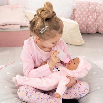 Bayer Design 94230AA Baby doll, cries real tears, with sleepy eyes, soft body, accessories, 42 cm - for boys and girls