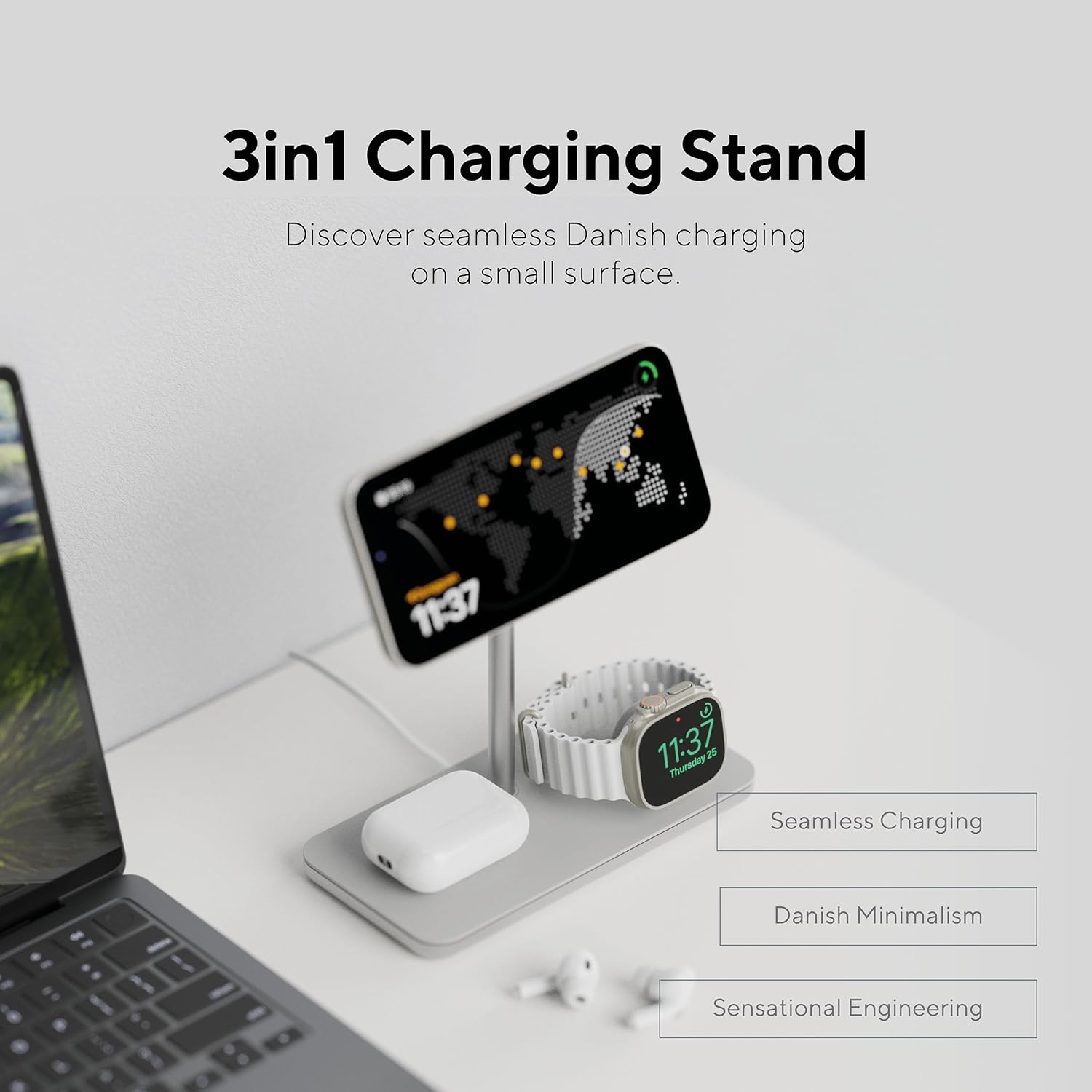 Linq - 3In1 Qi2 Wireless Charging Stand