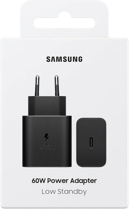 Samsung EP-T6010 Caricatore originale da 60W Super Fast Charging, Porta USB-C (Senza Cavo), Nero
