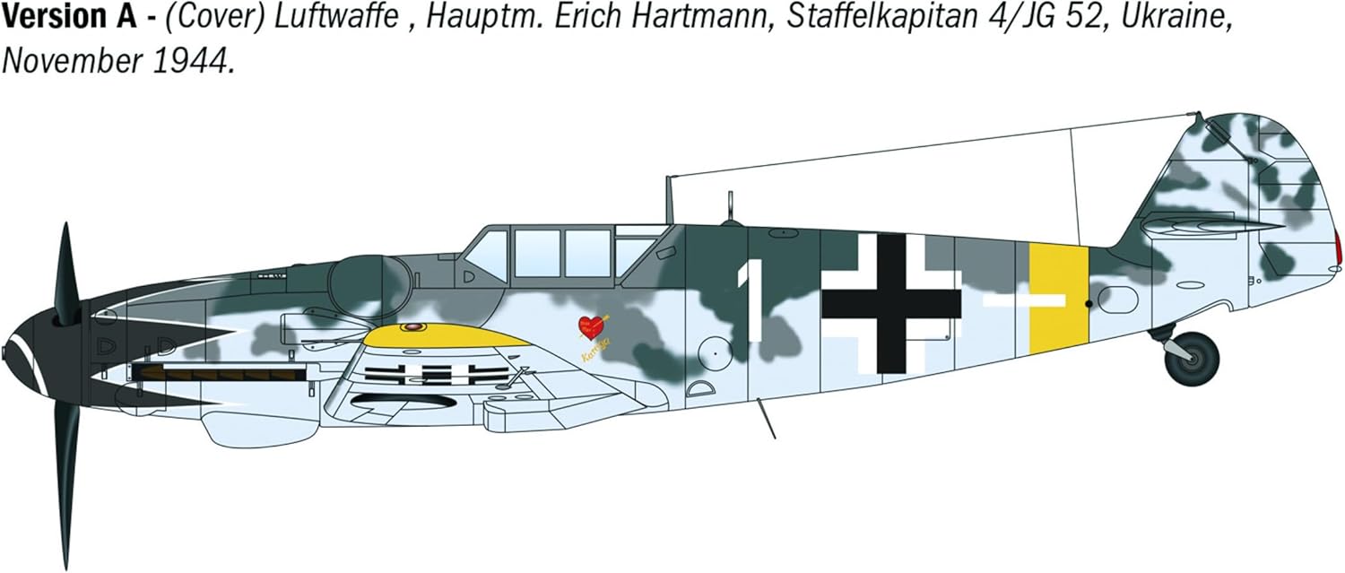 Italeri 1483 Bf 109 G-2/G-6 WWII Aces 1:72 Scale Plastic Model Kit/Model Assembly