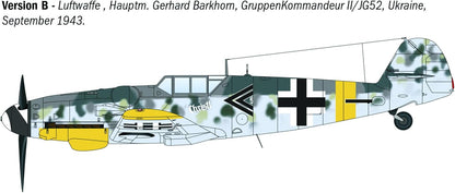 Italeri 1483 Bf 109 G-2/G-6 WWII Aces 1:72 Scale Plastic Model Kit/Model Assembly