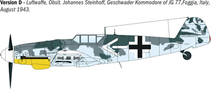 Italeri 1483 Bf 109 G-2/G-6 WWII Aces 1:72 Scale Plastic Model Kit/Model Assembly