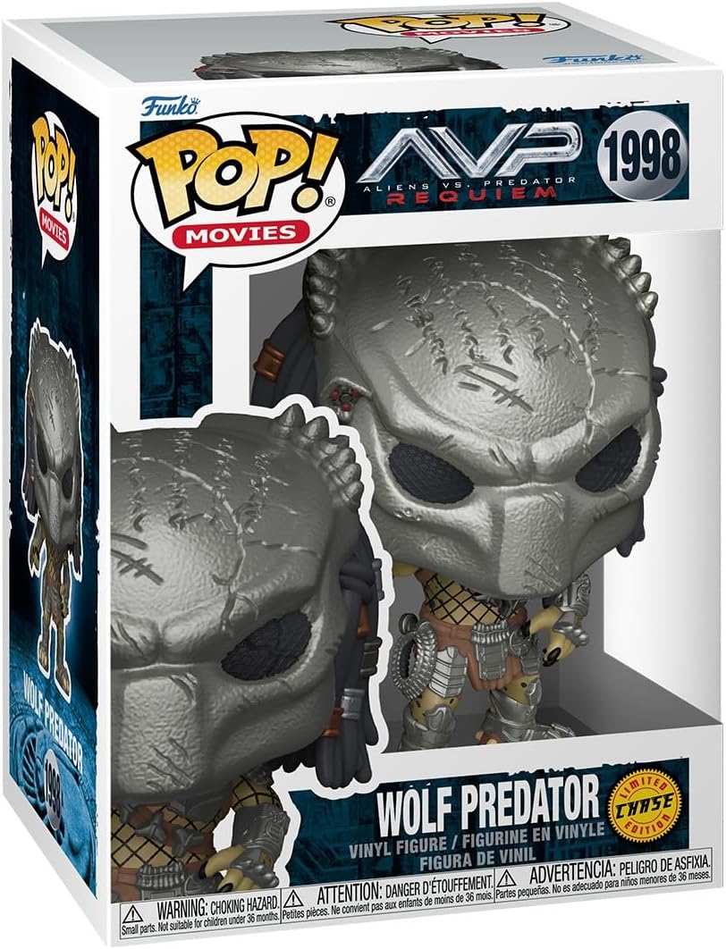 Funko POP! Movies: Aliens vs. Predator Requiem - Wolf Predator - 1 in 6 chance of receiving the rare Chase variant - Styles may vary - Collectable Vinyl Figure - Gift Idea - Official Merchandise