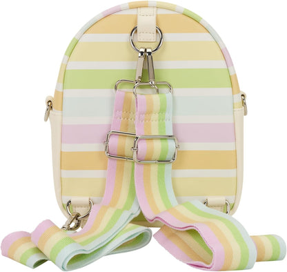Loungefly Disney Mickey and Friends Rainbow Stripes Crossbody Bag