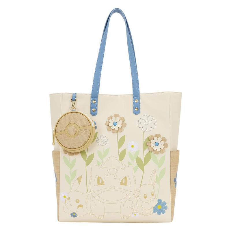 Loungefly Pokemon Floral Tote with Coin Bag