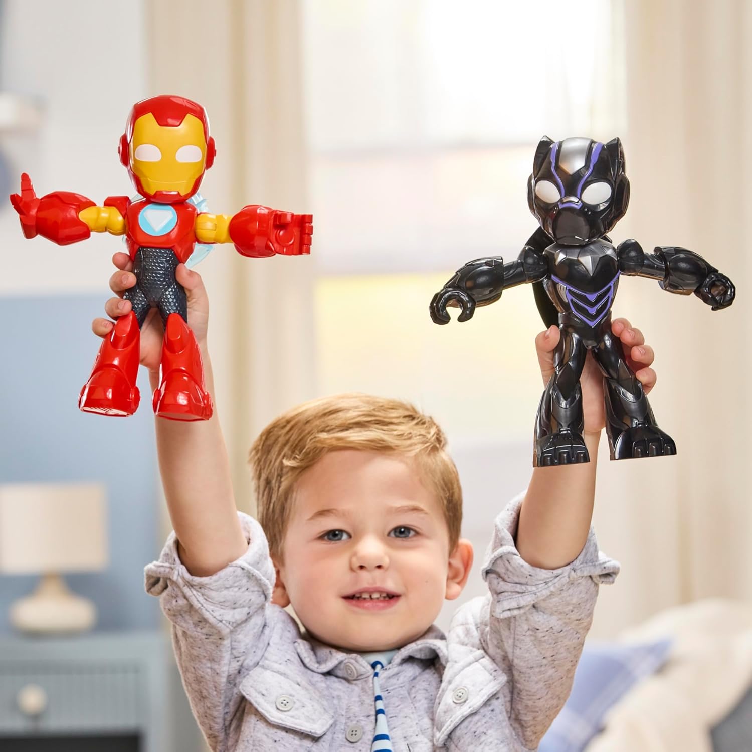 Iron Man and His Awesome Friends Marvel Iron Man 22.8 cm (9 Inch) Poseable Action Figure with Repulsor Shield Accessory, Super Hero Toy for Kids Ages 3+, Red