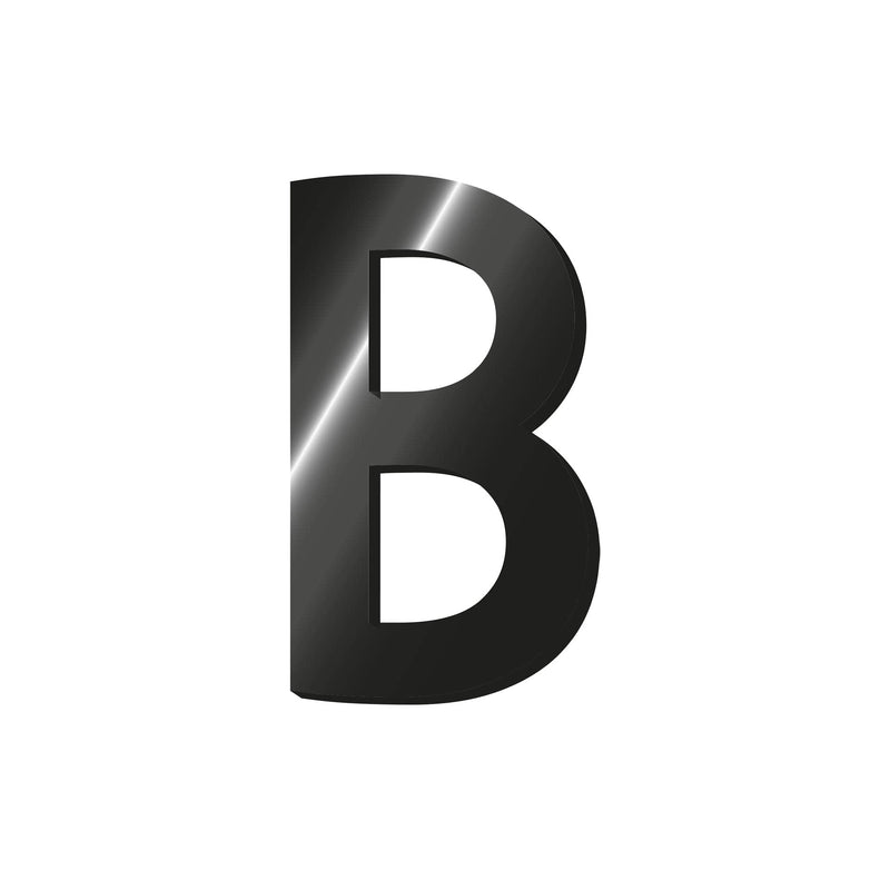 Legami - Adhesive Letter in Metal, My Initial, Letter B, L MAX 2,5 cm, H 2,5 cm, Customize Your Accessories, Disposable