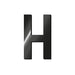 Legami My Initial - Adhesive Metal Letter - H