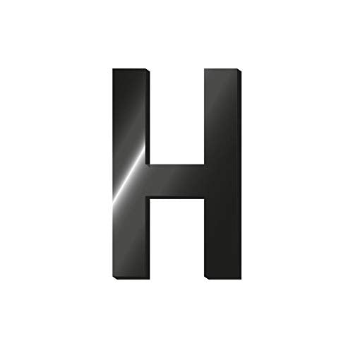 Legami My Initial - Adhesive Metal Letter - H