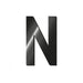 Legami My Initial - Adhesive Metal Letter - N