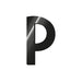 Legami My Initial - Adhesive Metal Letter - P