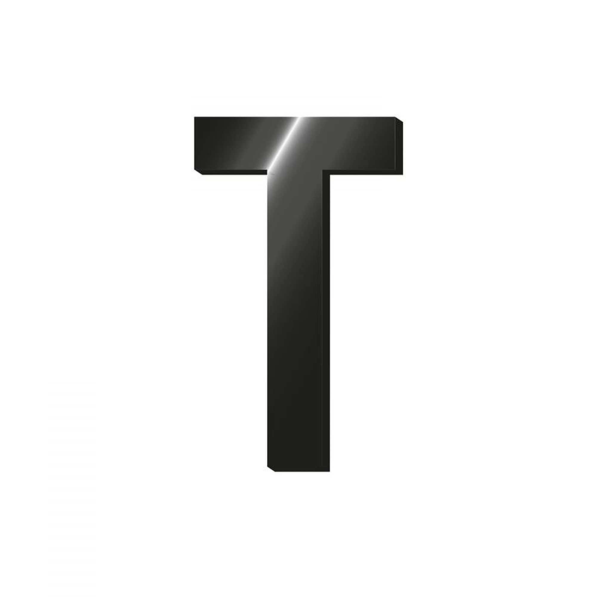 Legami My Initial - Adhesive Metal Letter - T