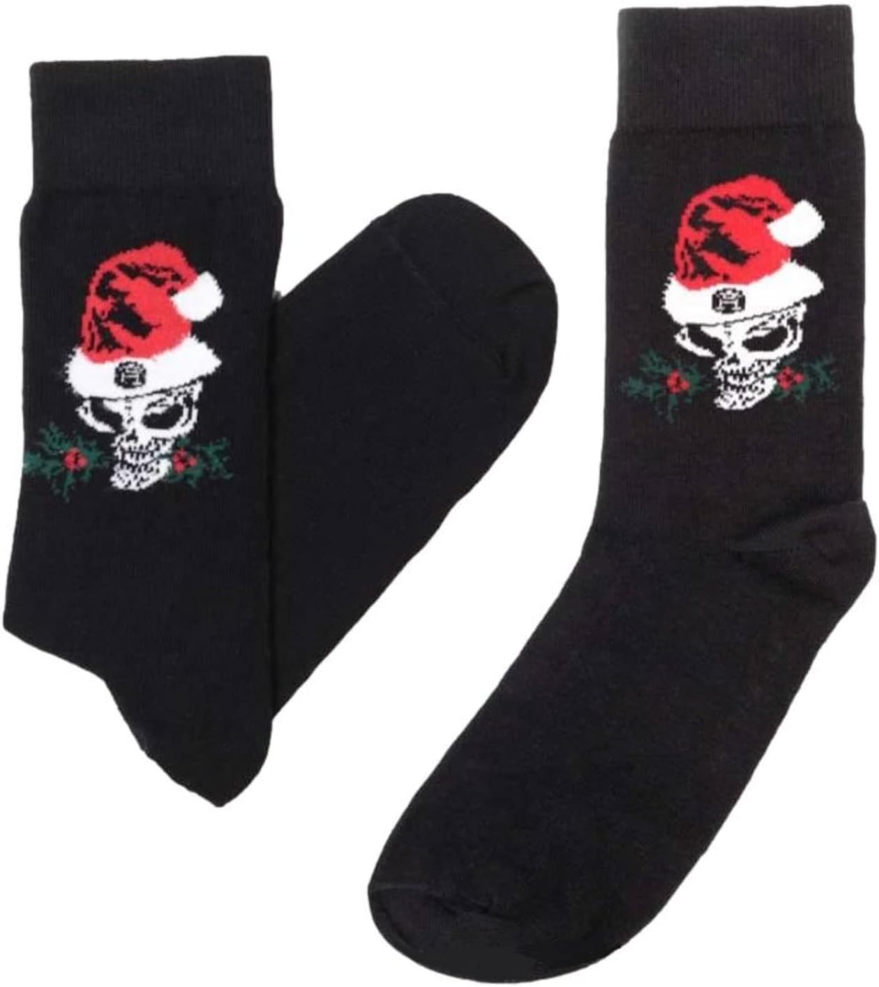 Alchemy Gothic The Alchemist Santa Skull Christmas Socks Black (M/L