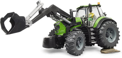 Bruder 03161 Deutz 8280 TTV Tractor with Front Loader – 1:16 Scale Agricultural Vehicle, Functional Loader & Steering, Durable Farm Toy for Kids Ages 3+