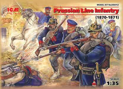 ICM ICM35012 1:35-Prussian Line Infantry (1870-1871) 4 Figs, 14 x 14 x 52 millimetres