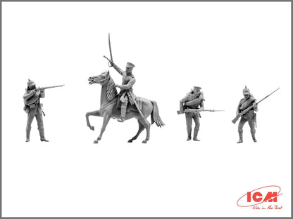 ICM ICM35012 1:35-Prussian Line Infantry (1870-1871) 4 Figs, 14 x 14 x 52 millimetres