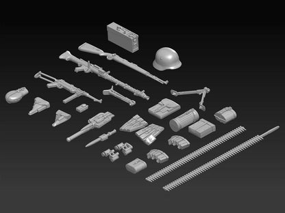 ICM ICM35638 1:35-WWII German Infantry Weapons & Equipment,black