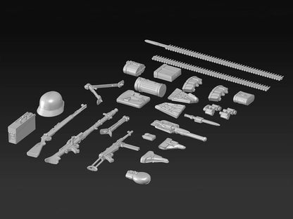 ICM ICM35638 1:35-WWII German Infantry Weapons & Equipment,black