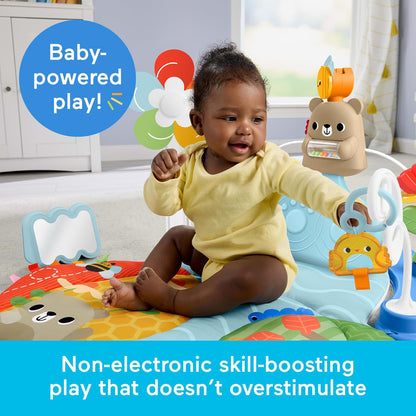 Fisher-Price Baby Play Mat 3-in-1 Kick & Sway Gym Sensory Activity Toy for Newborn Developmental Play Infants Ages 0+ Months, HYR60