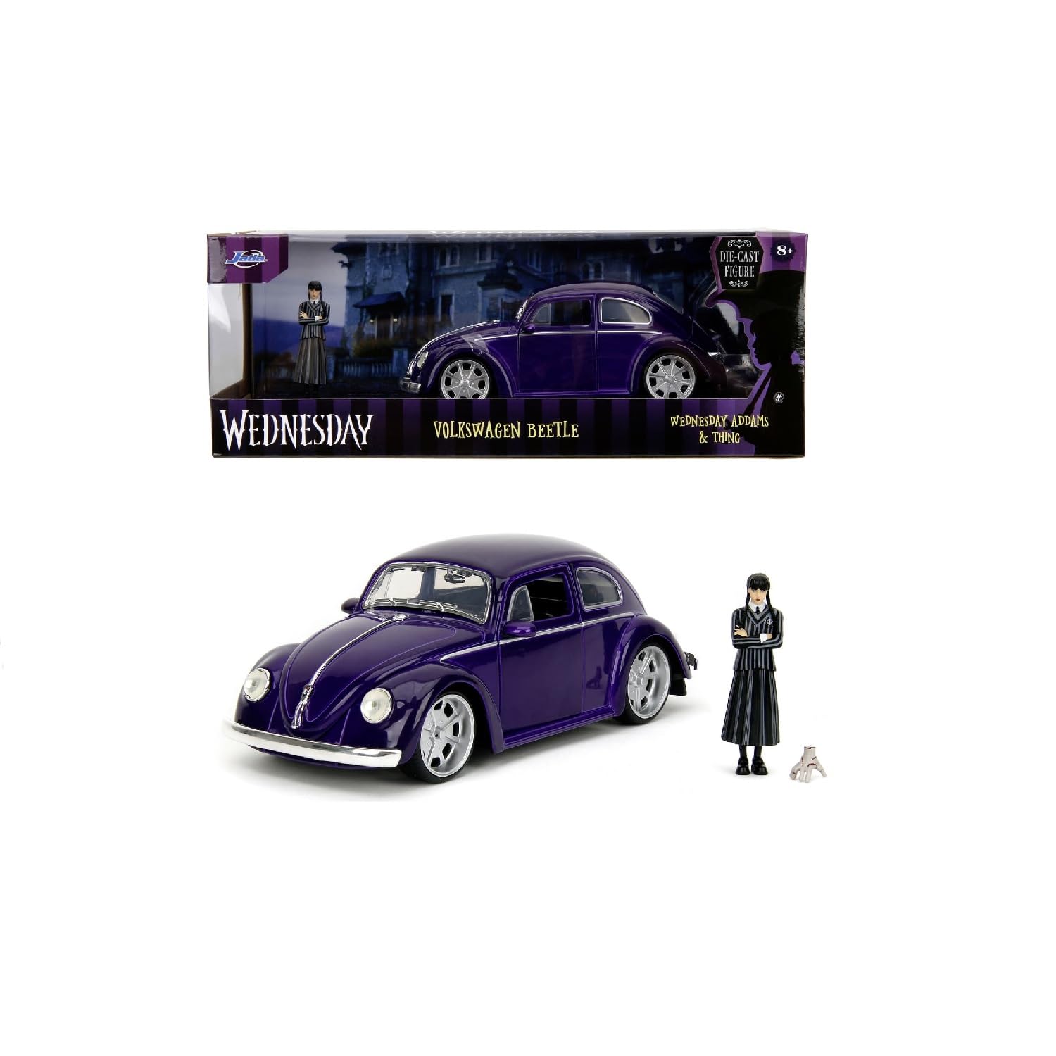 Jada - Wednesday Volkswagen Beetle W/Figure Die-Cast 1:24 /Toys