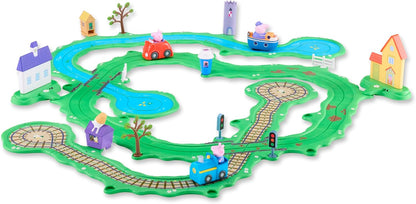 Peppa Pig Whizz Around Peppa’s Great Big World Set, Motorised Vehicles, Track Toys, Pre-school Toys
