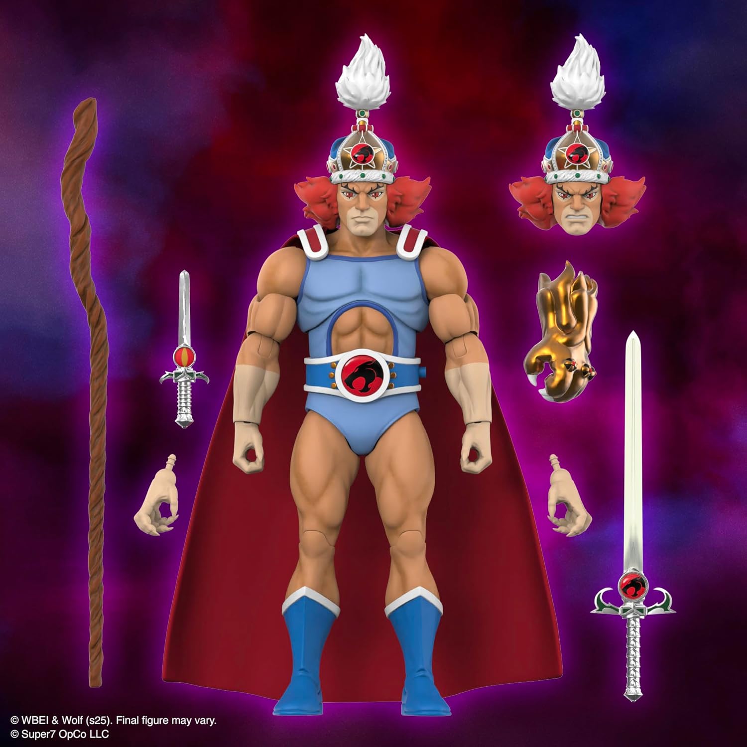 Super7 ULTIMATES! Thundercats King Lion-O - 7" Thundercats Action Figure with Accessories - Classic Cartoon Collectibles and Retro Toys