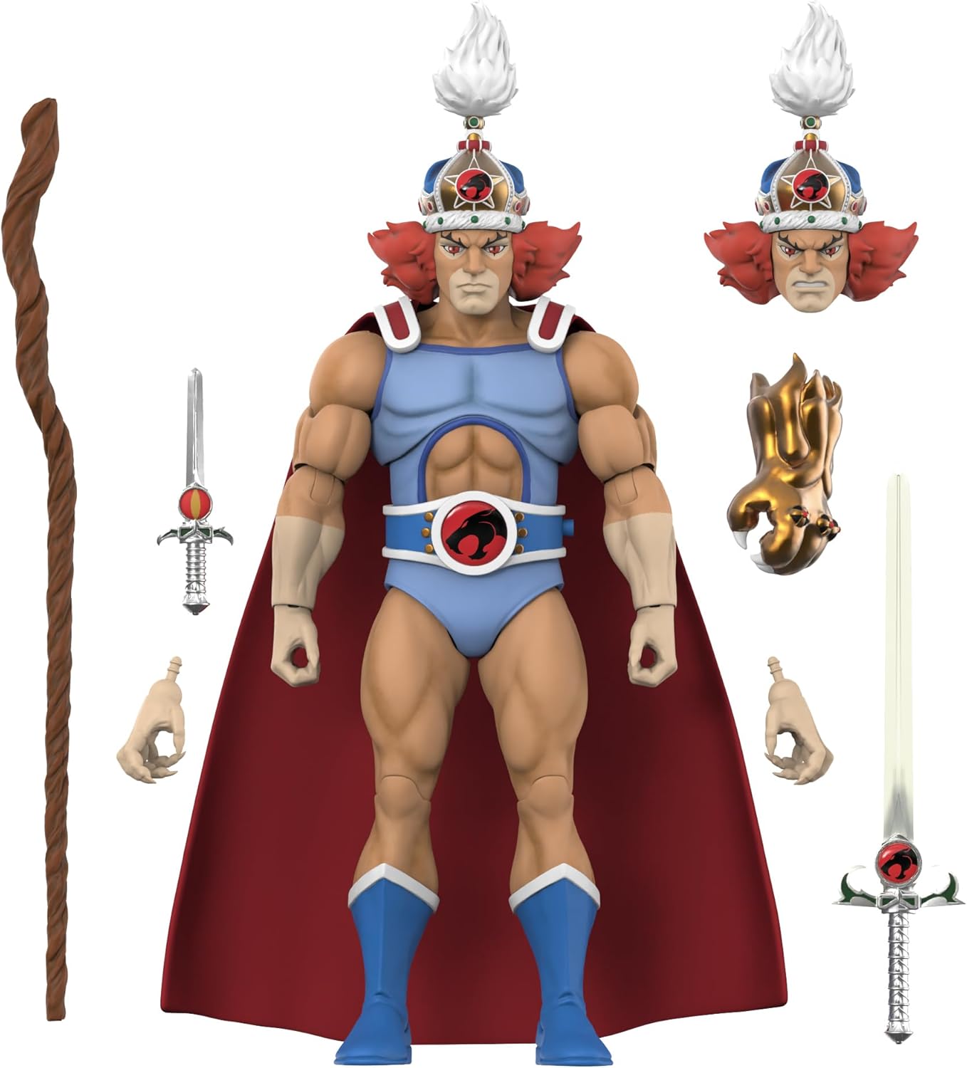 Super7 ULTIMATES! Thundercats King Lion-O - 7" Thundercats Action Figure with Accessories - Classic Cartoon Collectibles and Retro Toys