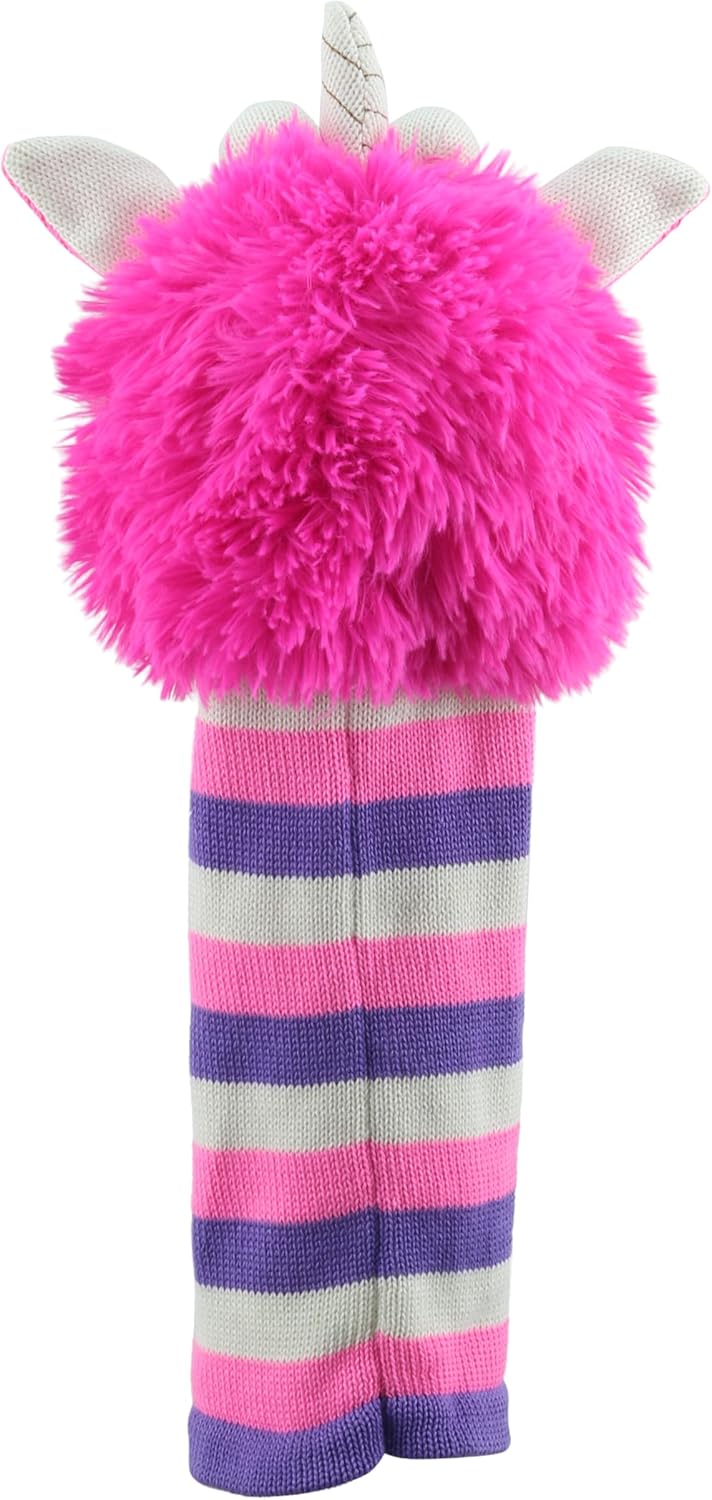 The Puppet Company Twinkle ECO Sockette Hand Puppet - Eco-Friendly Unicorn Puppet with Sparkly Horn & Striped Design - Interactive Magical Toy for Kids & Adults - 38cm