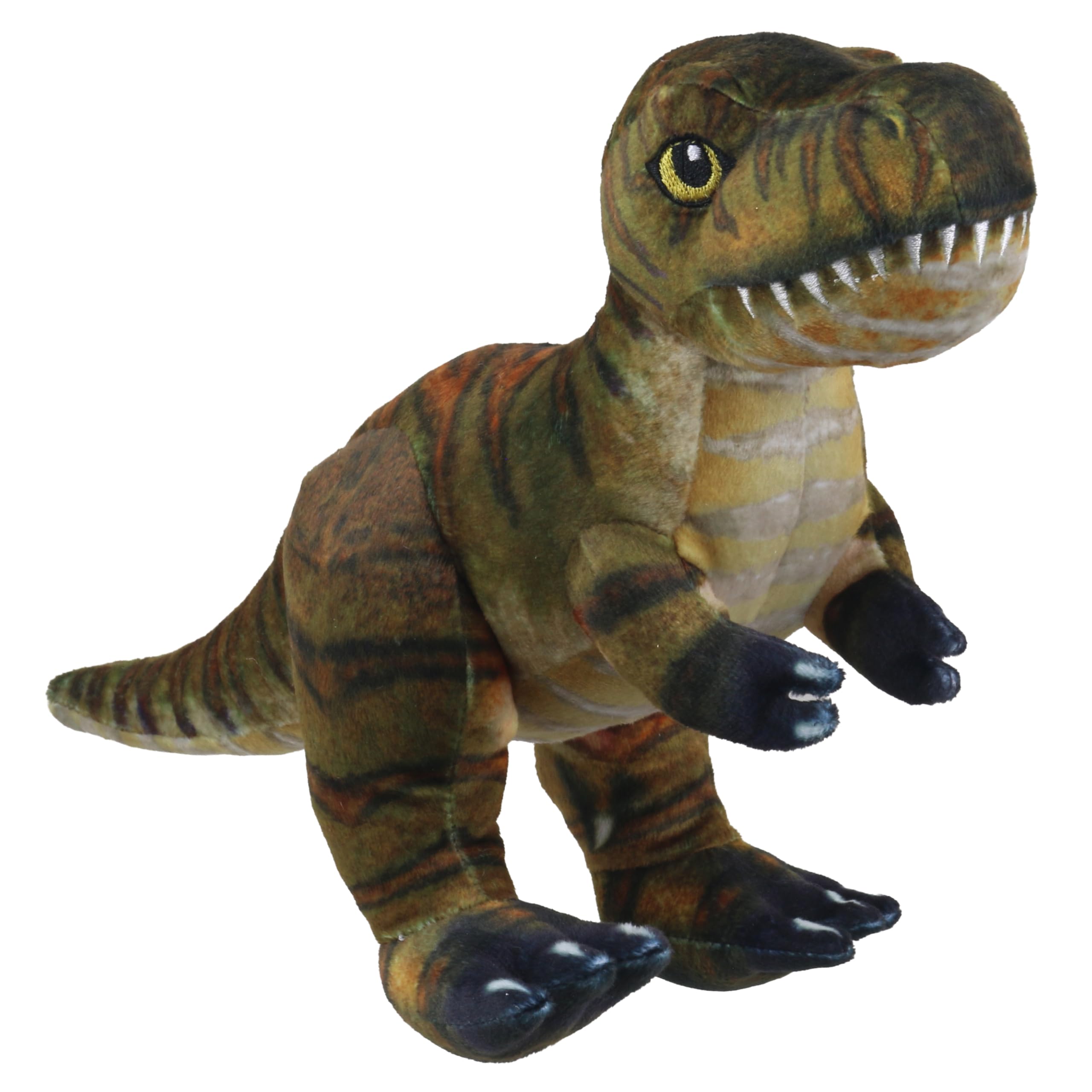 Wilberry Large T-Rex Soft Toy - In Partnership with the NHM - Lifelike Tyrannosaurus Rex Plush Dinosaur - Soft and Cuddly Educational Toy for Kids and Collectors - Suitable from Bith - 24cm