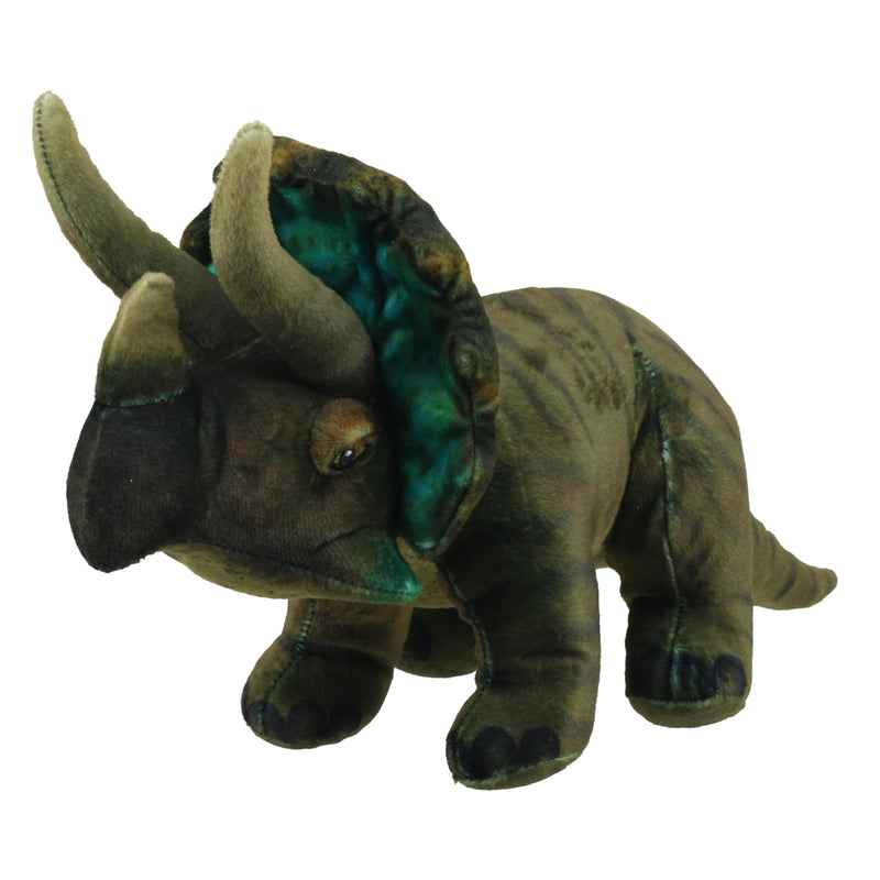 Wilberry Large Triceratops Soft Toy - NHM Dinosaur Collection - Lifelike Plush with Iconic Three Horns - Soft and Cuddly Educational Toy for Kids and Collectors - Suitable from Birth - 22 cm
