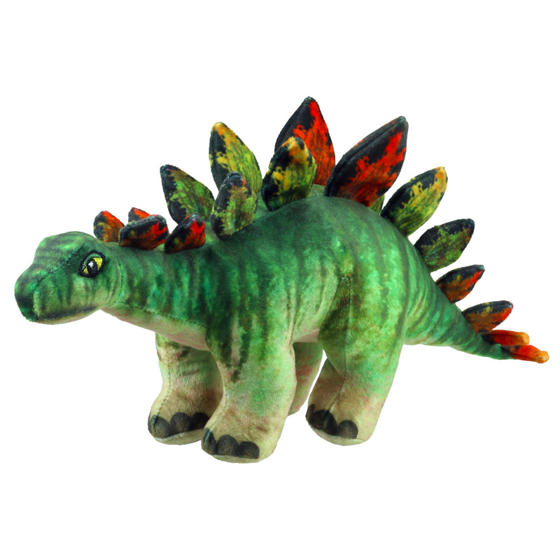 Wilberry Large Stegosaurus Soft Toy - NHM Dinosaur Collection - Lifelike Plush with Spiked Tail, Soft and Cuddly Educational Toy for Kids and Collectors - Suitable from Birth - 18 cm
