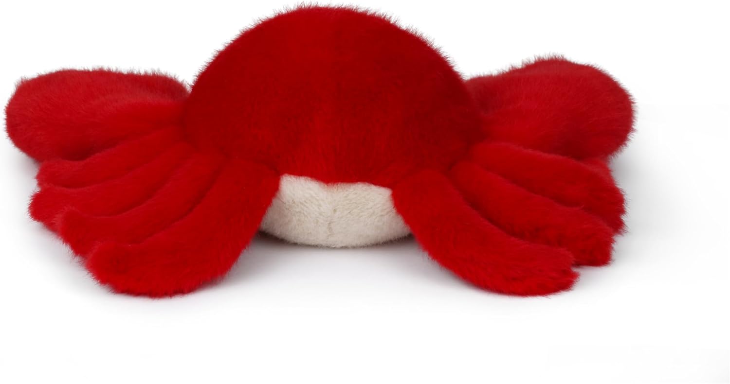 Wilberry Water Wonders Crab Soft Toy - Soft Red Plush Crab with Friendly Expression, Sensory Play Ocean Animal Toy for Kids, Perfect for Cuddles & Imaginative Play - 7cm