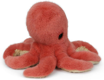 Wilberry Water Wonders Octopus Soft Toy - Coral Plush Octopus with Floppy Arms, Ultra-Soft Ocean Animal Toy for Sensory Play, Cuddles & Creative Storytelling - 12cm
