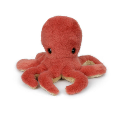 Wilberry Water Wonders Octopus Soft Toy - Coral Plush Octopus with Floppy Arms, Ultra-Soft Ocean Animal Toy for Sensory Play, Cuddles & Creative Storytelling - 12cm