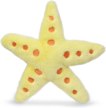 Wilberry Water Wonders Starfish Soft Toy - Bright Yellow Plush Starfish with Soft Texture, Fun Sensory Ocean Creature Toy for Kids, Perfect for Play & Gift Hampers - 21cm