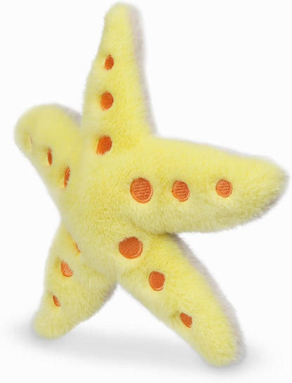 Wilberry Water Wonders Starfish Soft Toy - Bright Yellow Plush Starfish with Soft Texture, Fun Sensory Ocean Creature Toy for Kids, Perfect for Play & Gift Hampers - 21cm