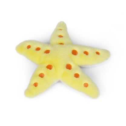 Wilberry Water Wonders Starfish Soft Toy - Bright Yellow Plush Starfish with Soft Texture, Fun Sensory Ocean Creature Toy for Kids, Perfect for Play & Gift Hampers - 21cm
