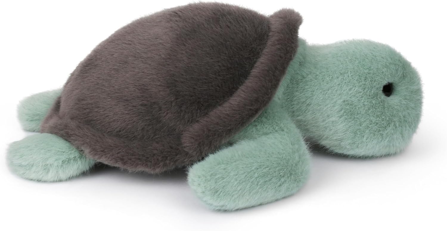 Wilberry Water Wonders Turtle Soft Toy - Soft Green Plush Turtle with Cosy Shell, Ultra-Soft Sensory Toy for Kids, Ideal for Cuddles, Storytelling & Ocean-Themed Play - 9cm
