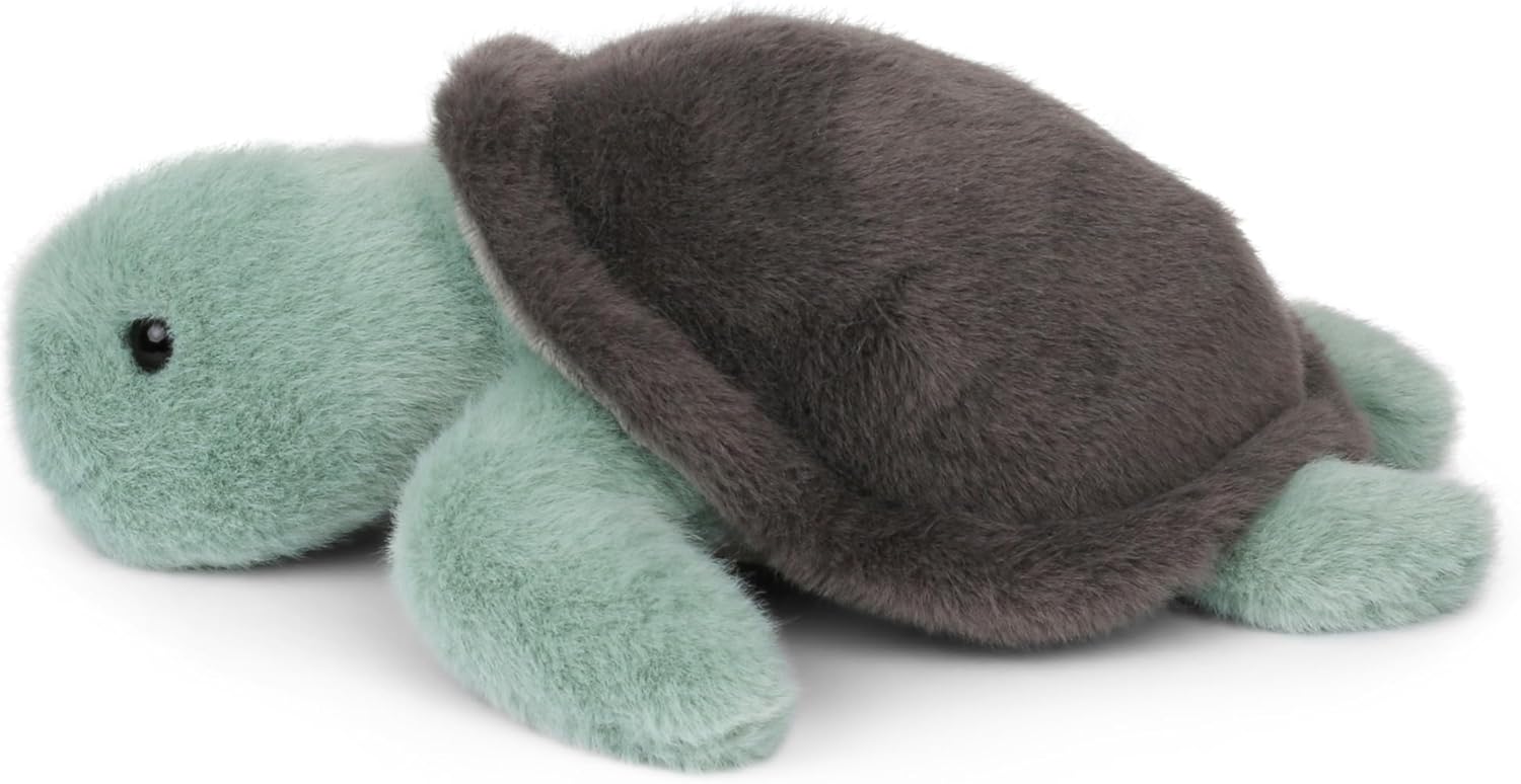 Wilberry Water Wonders Turtle Soft Toy - Soft Green Plush Turtle with Cosy Shell, Ultra-Soft Sensory Toy for Kids, Ideal for Cuddles, Storytelling & Ocean-Themed Play - 9cm