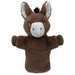 The Puppet Company Donkey Hand Puppet - Soft Grey Plush Donkey with Floppy Ears & Gentle Expression, Perfect for Imaginative Play, Storytime & Friendly Families - Animal Puppet Buddies - 25cm