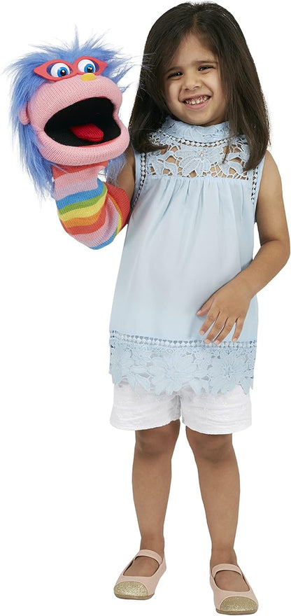 The Puppet Company - Gloria Sockettes Hand Puppet - Knitted Glove Puppets for Kids & Adults, Interactive Toy with Squeaker, Fun Puppets Show Theatre for Children & Toddlers, 38 cm